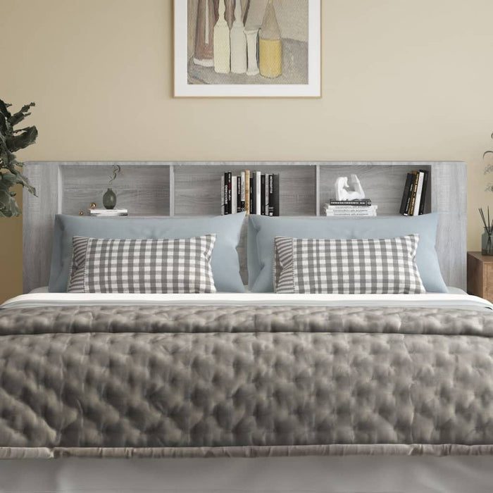 Headboard Cabinet Grey Sonoma 220x18.5x104.5 cm