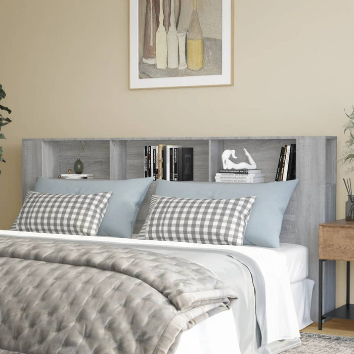 Headboard Cabinet Grey Sonoma 220x18.5x104.5 cm