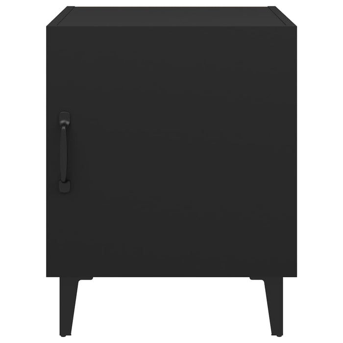 Bedside Cabinets 2 pcs Black Engineered Wood