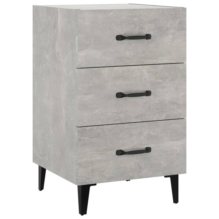 Bedside Cabinet Concrete Grey 40x40x66 cm Engineered Wood