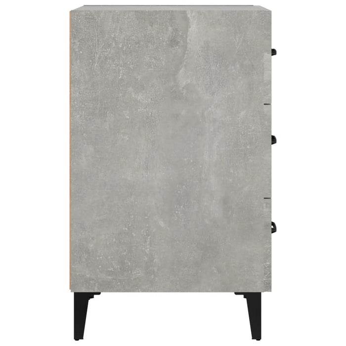 Bedside Cabinet Concrete Grey 40x40x66 cm Engineered Wood