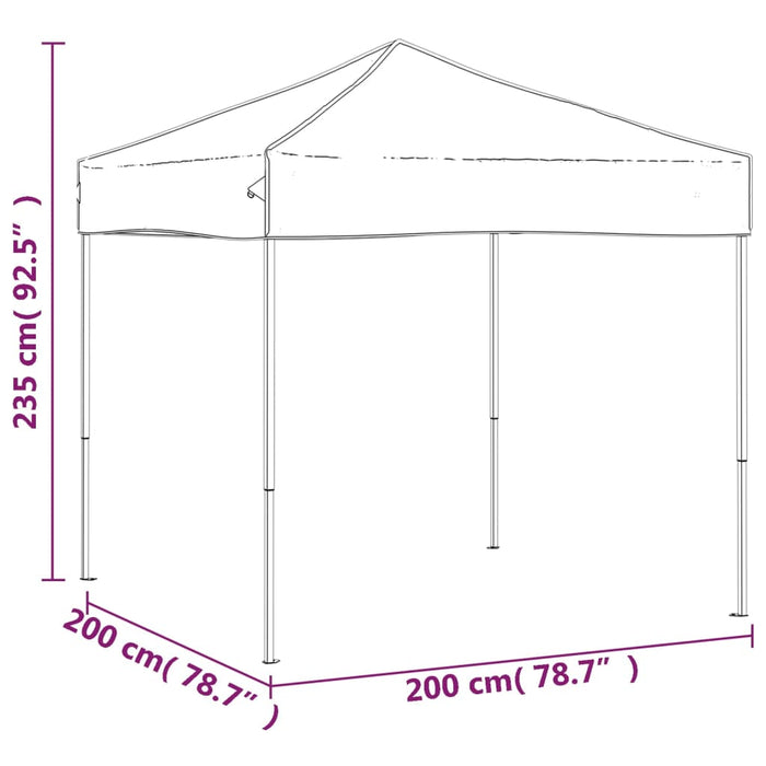 Cort pliabil pentru petreceri Albastru 2x2 m