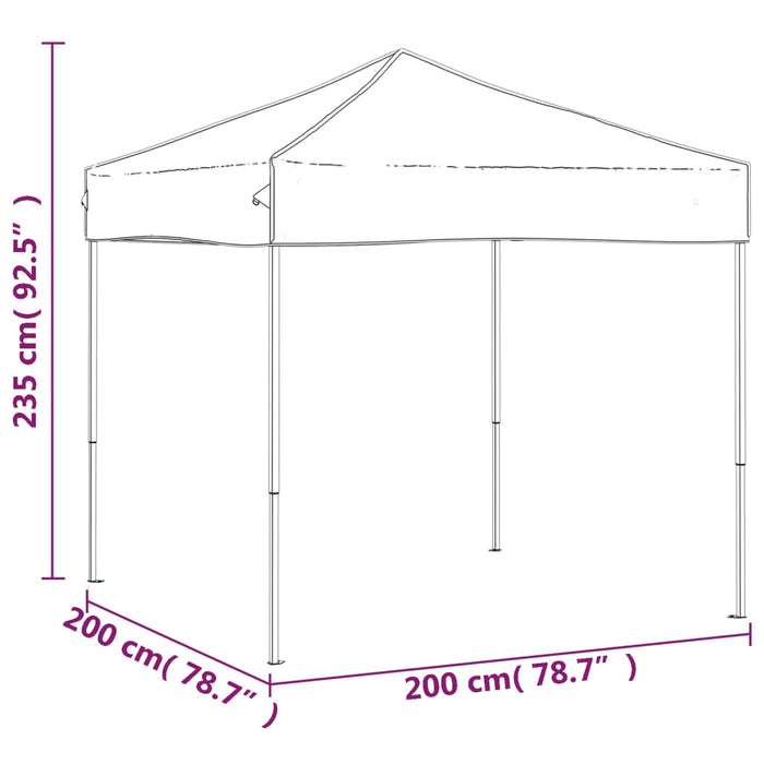 Cort pliabil pentru petreceri Crema 2x2 m