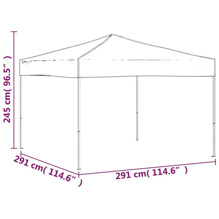 Cort pliabil pentru petreceri Crema 3x3 m