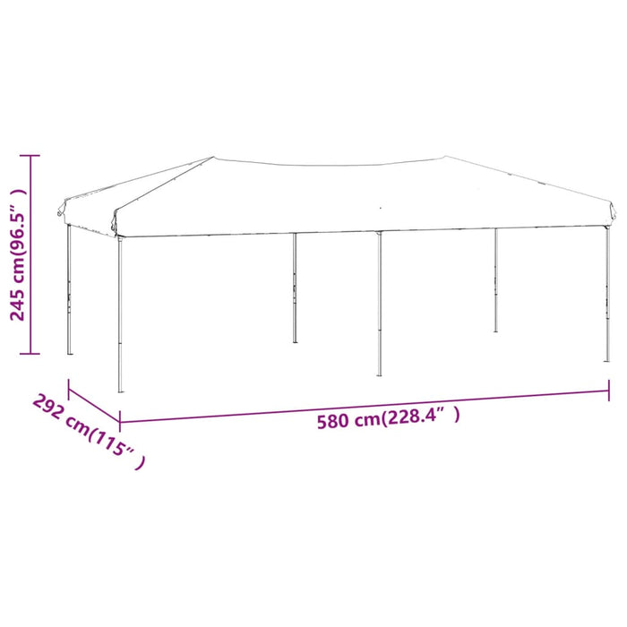 Folding Party Tent with Sidewalls Blue 3x6 m