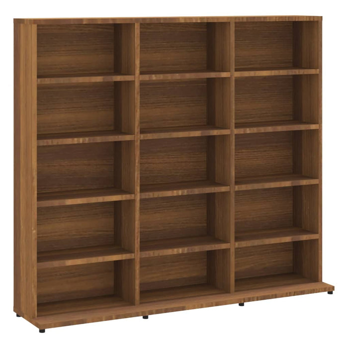 CD Cabinet Brown Oak 102x23x89.5 cm Engineered Wood