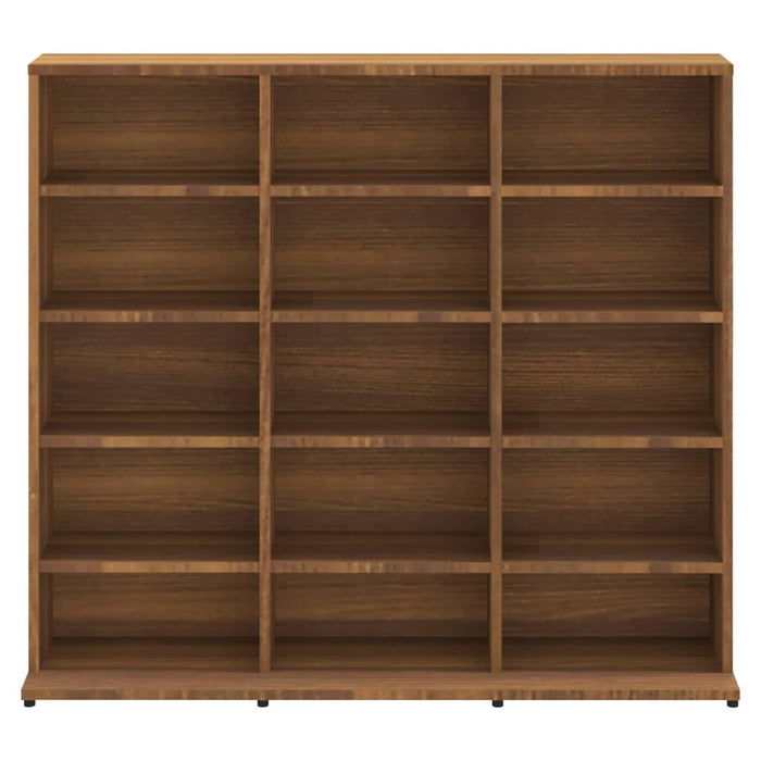 CD Cabinet Brown Oak 102x23x89.5 cm Engineered Wood