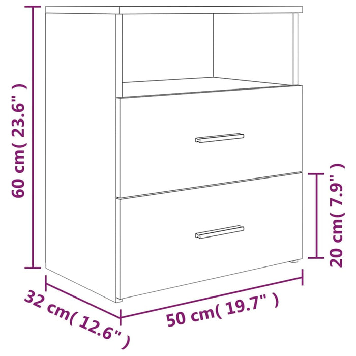 Dulap Pat Stejar Afumat 50x32x60 cm