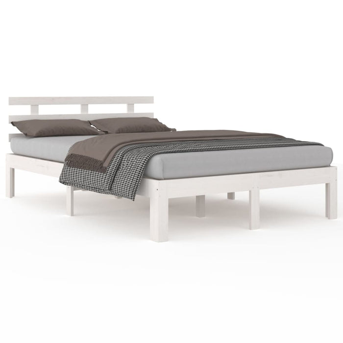 Bed Frame without Mattress White 135x190cm Double