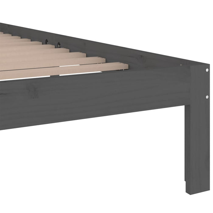 Bed Frame without Mattress Grey 135x190cm Double