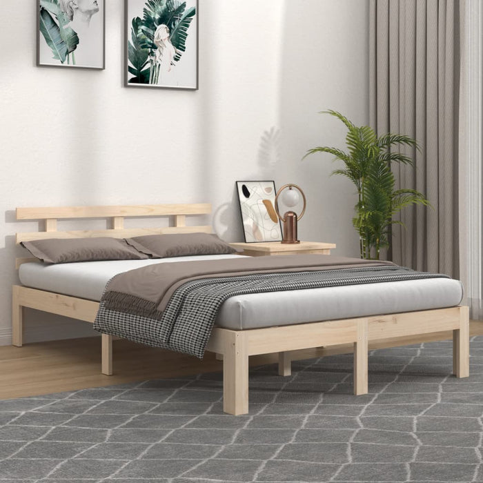 Bed Frame without Mattress Solid Wood 140x200 cm