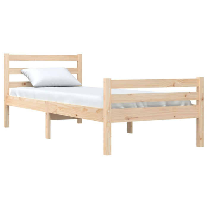 Bed Frame without Mattress Solid Wood 75x190 cm Small Single Small Single