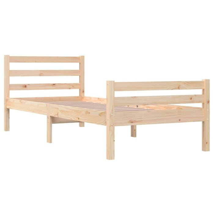 Bed Frame without Mattress Solid Wood 75x190 cm Small Single Small Single