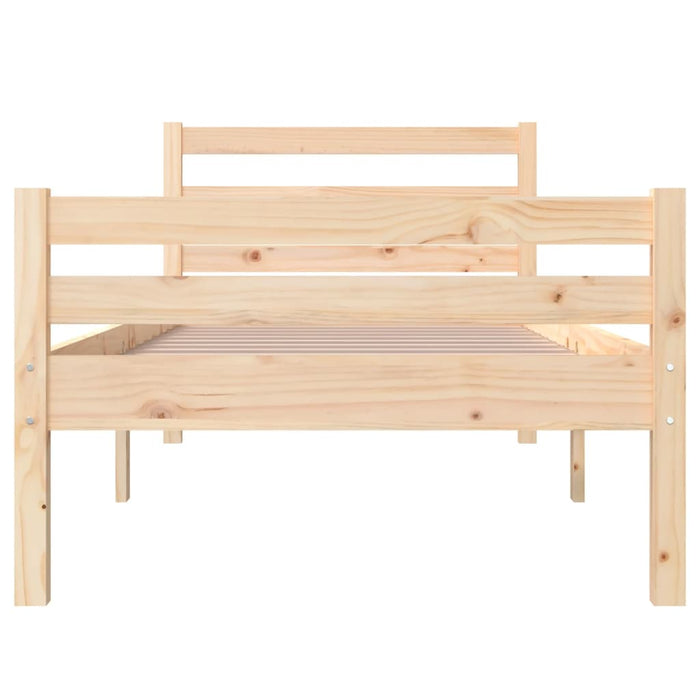 Bed Frame without Mattress Solid Wood 75x190 cm Small Single Small Single