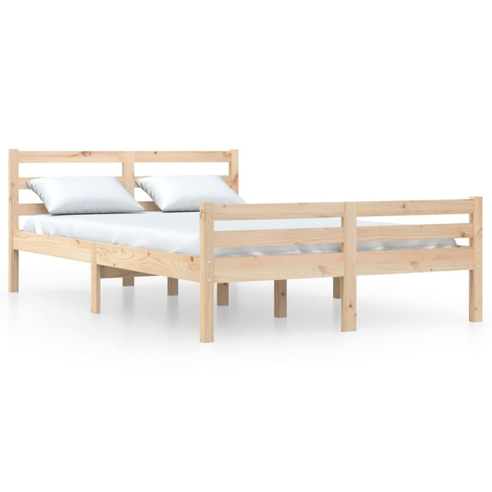 Bed Frame without Mattress Solid Wood 120x190 cm Small Double Small Double