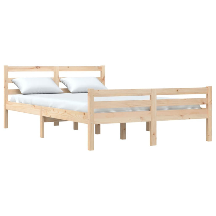 Bed Frame without Mattress Solid Wood 135x190 cm Double Double