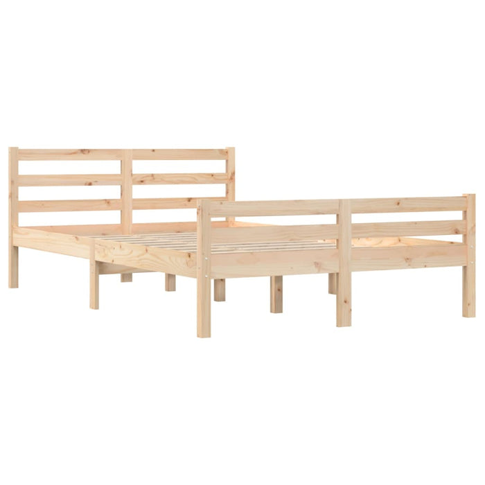 Bed Frame without Mattress Solid Wood 135x190 cm Double Double