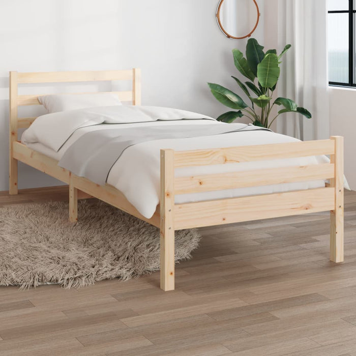 Bed Frame without Mattress Solid Wood 100x200 cm