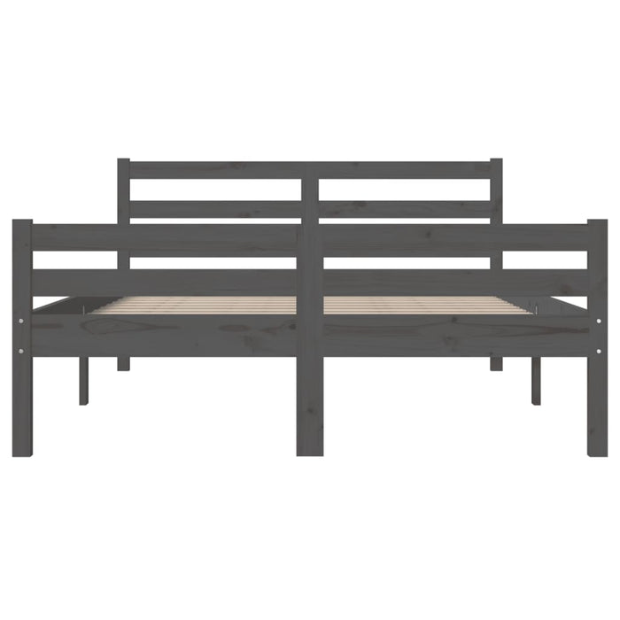 Bed Frame without Mattress Grey Solid Wood 120x200 cm