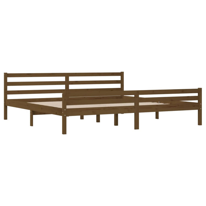 Bed Frame without Mattress Honey Brown Solid Wood 200x200 cm