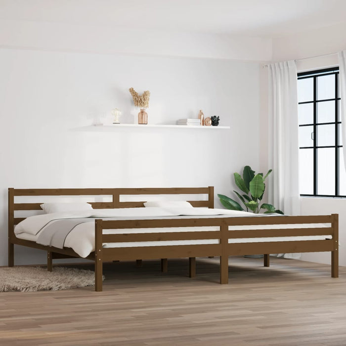 Bed Frame without Mattress Honey Brown Solid Wood 200x200 cm