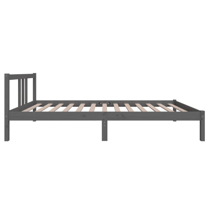 Bed Frame without Mattress Grey Solid Wood 100x200 cm