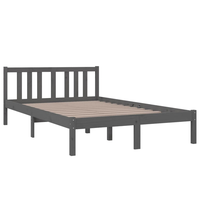 Bed Frame without Mattress Grey Solid Wood 120x200 cm