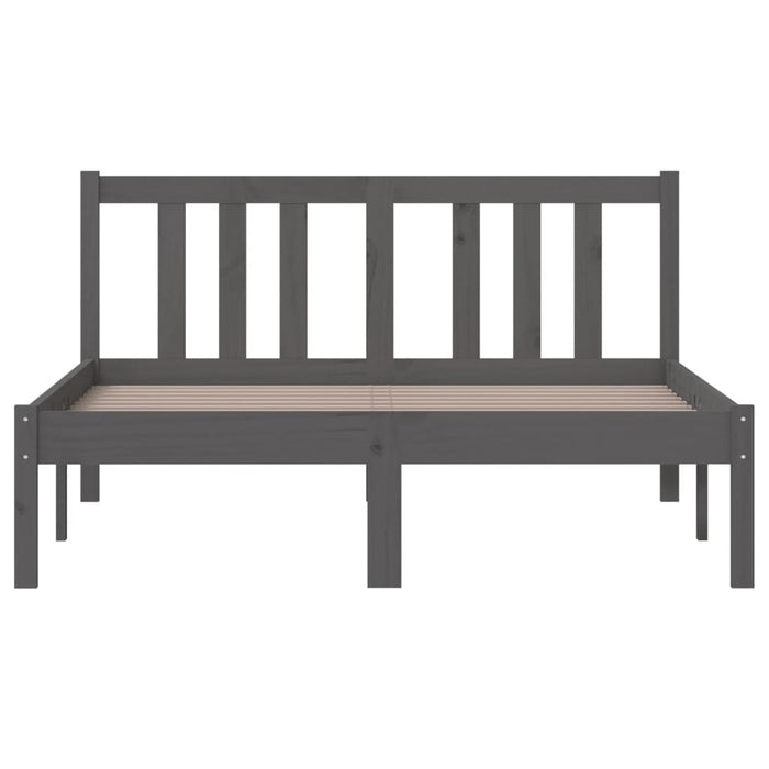 Bed Frame without Mattress Grey Solid Wood 120x200 cm