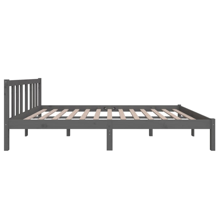 Bed Frame without Mattress Grey Solid Wood 120x200 cm