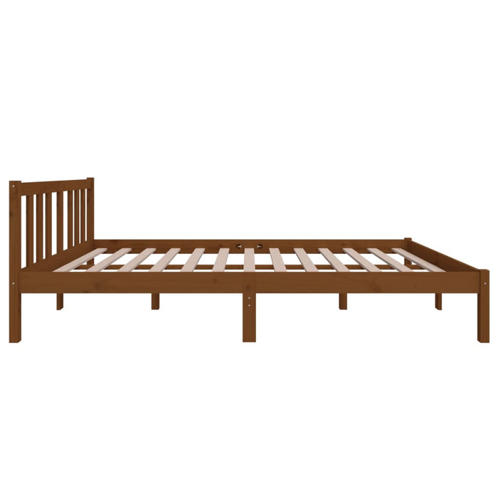 Bed Frame without Mattress Honey Brown Solid Wood 120x200 cm