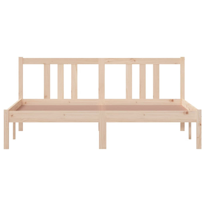 Bed Frame without Mattress Solid Wood 150x200 cm King Size King Size