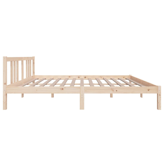 Bed Frame without Mattress Solid Wood 150x200 cm King Size King Size