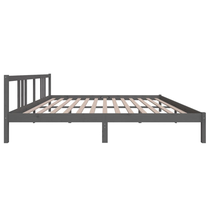 Bed Frame without Mattress Grey Solid Wood 200x200 cm