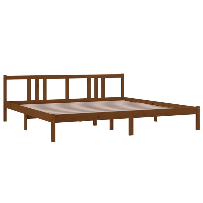 Bed Frame without Mattress Honey Brown Solid Wood 200x200 cm