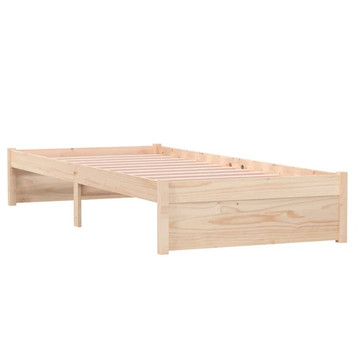 Bed Frame without Mattress Solid Wood 75x190 cm Small Single Small Single