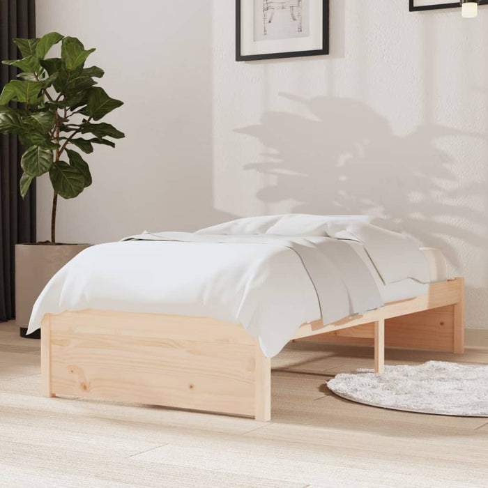 Bed Frame without Mattress Solid Wood 75x190 cm Small Single Small Single