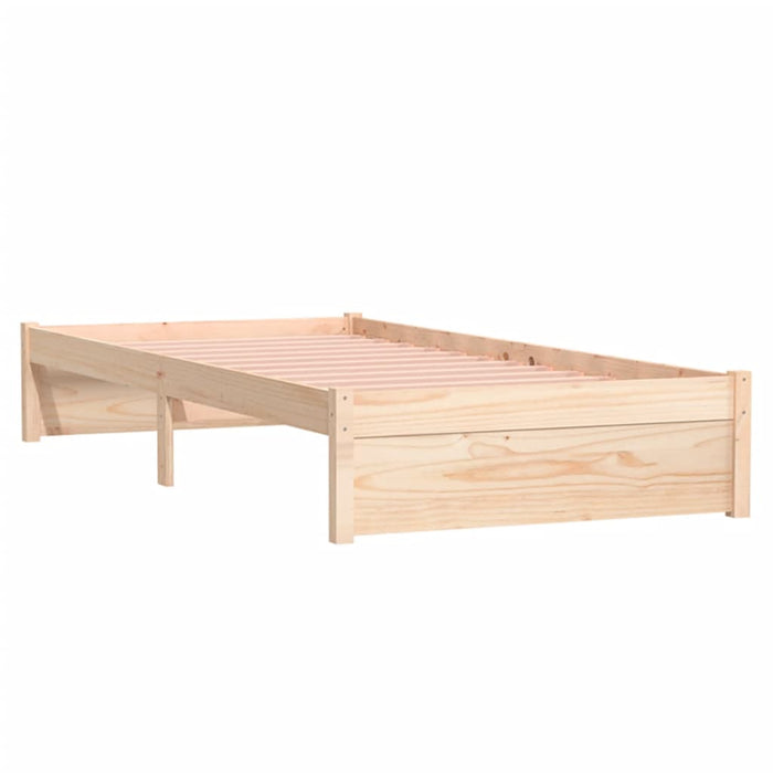 Bed Frame without Mattress Solid Wood 90x190 cm Single Single