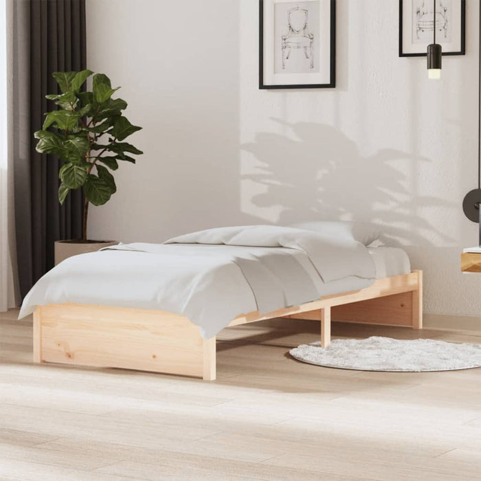 Bed Frame without Mattress Solid Wood 90x190 cm Single Single