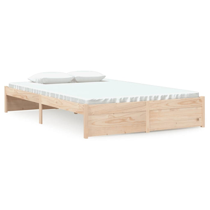 Bed Frame without Mattress Solid Wood 120x190 cm Small Double Small Double