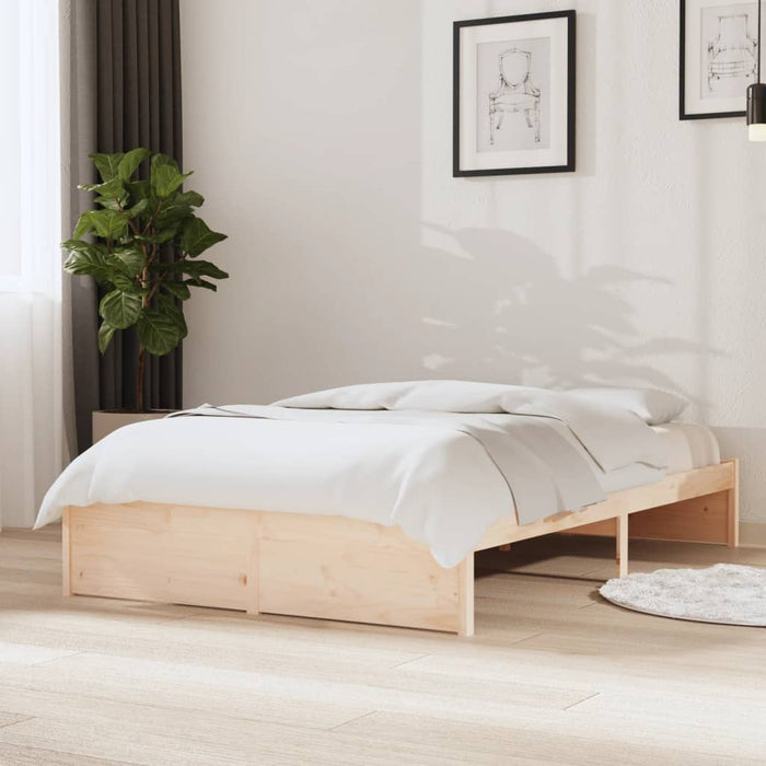 Bed Frame without Mattress Solid Wood 120x190 cm Small Double Small Double