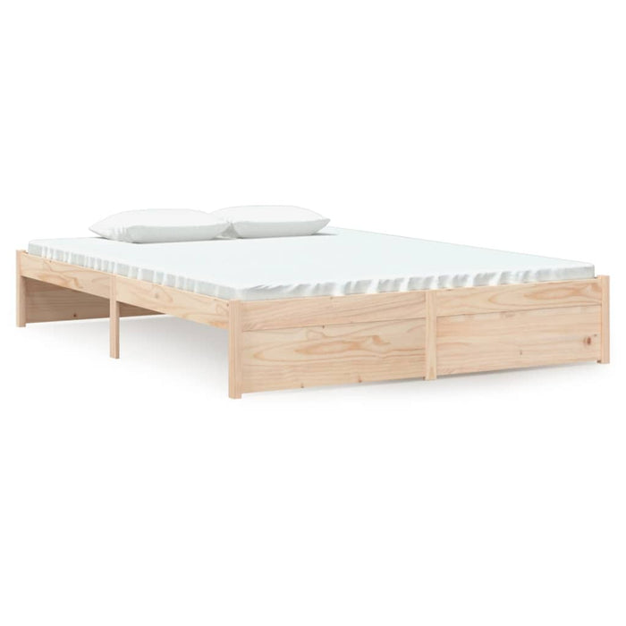 Bed Frame without Mattress Solid Wood 135x190 cm Double Double