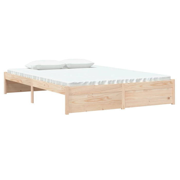 Bed Frame without Mattress Solid Wood 135x190 cm Double Double