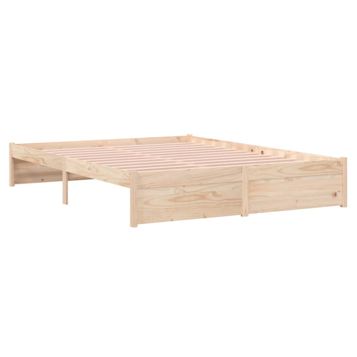 Bed Frame without Mattress Solid Wood 135x190 cm Double Double