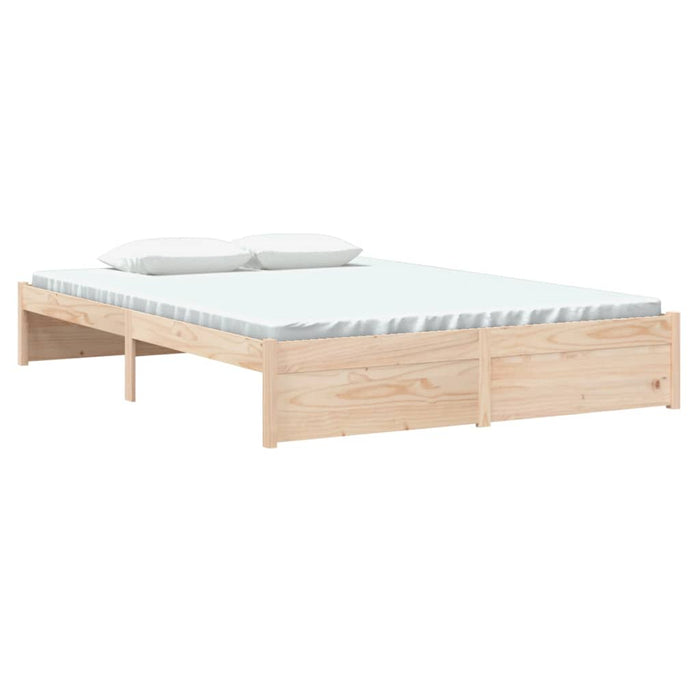 Bed Frame without Mattress Solid Wood 140x190 cm