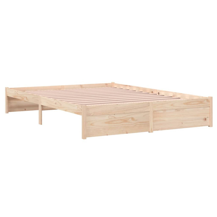 Bed Frame without Mattress Solid Wood 140x190 cm