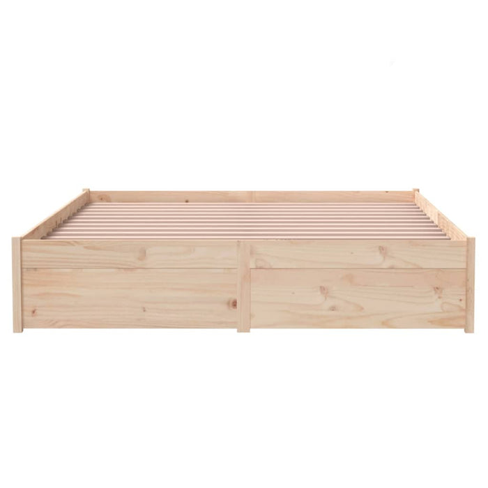 Bed Frame without Mattress Solid Wood 140x190 cm