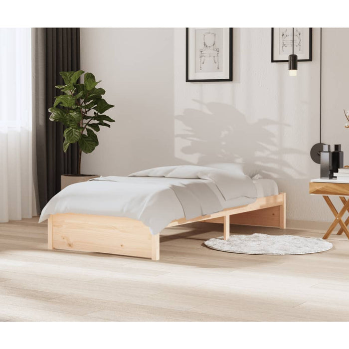 Bed Frame without Mattress Solid Wood 90x200 cm