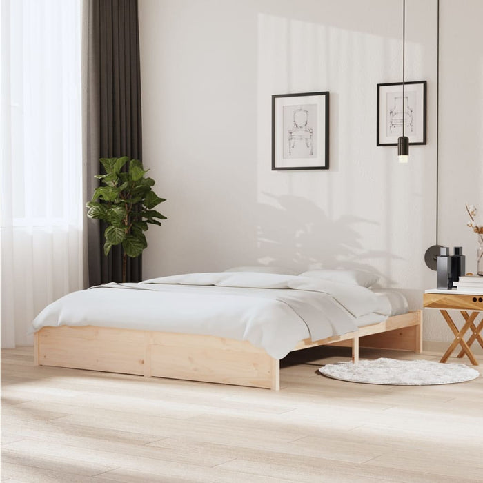 Bed Frame without Mattress Solid Wood 180x200 cm Super King Super King Size