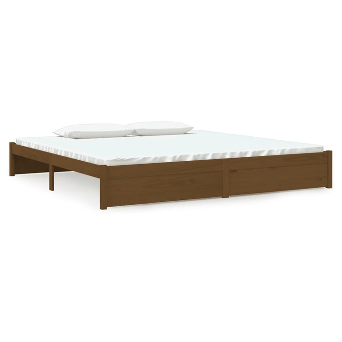 Bed Frame without Mattress Honey Brown Solid Wood 200x200 cm