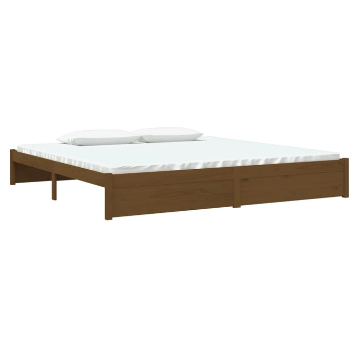 Bed Frame without Mattress Honey Brown Solid Wood 200x200 cm